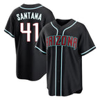 Arizona Diamondbacks #41 Carlos Santana Player Black Home Game Stitched Baseball Jersey