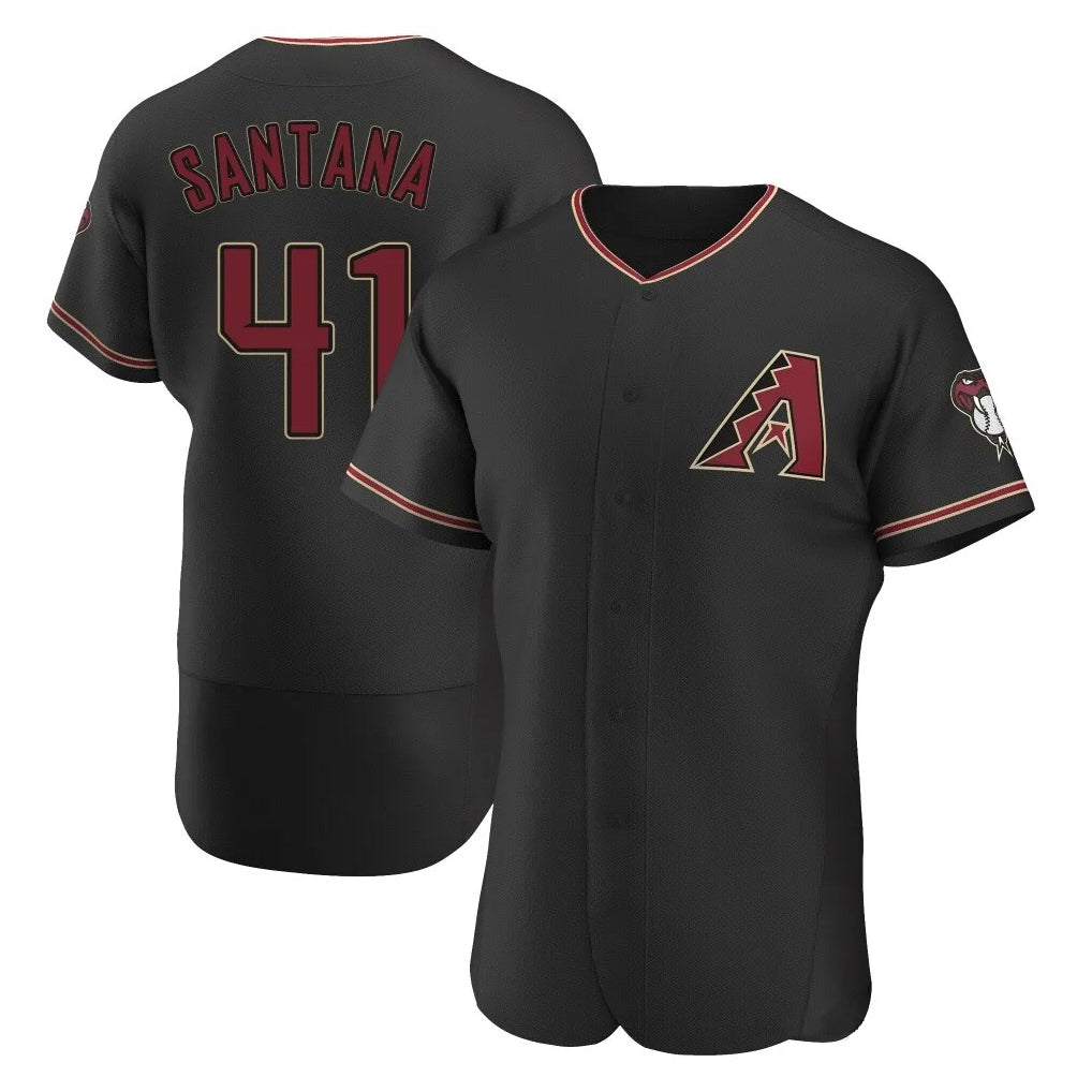 Arizona Diamondbacks #41 Carlos Santana Player Black Limited Elite Home Game Stitched Baseball Jersey