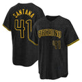 Arizona Diamondbacks #41 Carlos Santana Player Black Snake Skin City Home Game Stitched Baseball Jersey