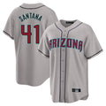 Arizona Diamondbacks #41 Carlos Santana Player Gray Road Home Game Stitched Baseball Jersey