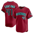 Arizona Diamondbacks #41 Carlos Santana Player Red Limited Home Game Stitched Baseball Jersey