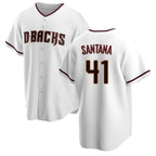 Arizona Diamondbacks #41 Carlos Santana Player White Home Game Stitched Baseball Jersey