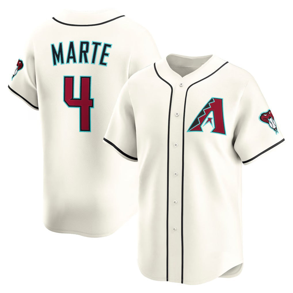 Arizona Diamondbacks #4 Ketel Marte Cream Home Limited Player Baseball Jersey