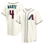 Arizona Diamondbacks #4 Ketel Marte Cream Home Replica Baseball Jersey