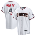 Arizona Diamondbacks #4 Ketel Marte White USA 250 Fourth of July Stitched Baseball Jersey