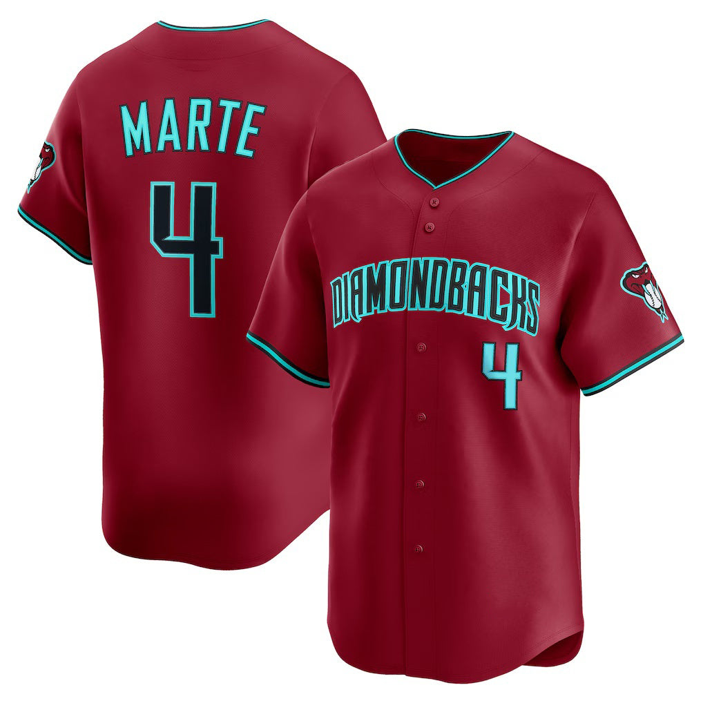 Arizona Diamondbacks #4 Ketel Marte Red Alternate Limited Player Baseball Jersey