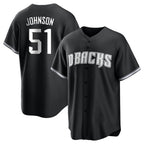 Arizona Diamondbacks #51 Randy Johnson Player Black Game Home Stitched Baseball Jersey