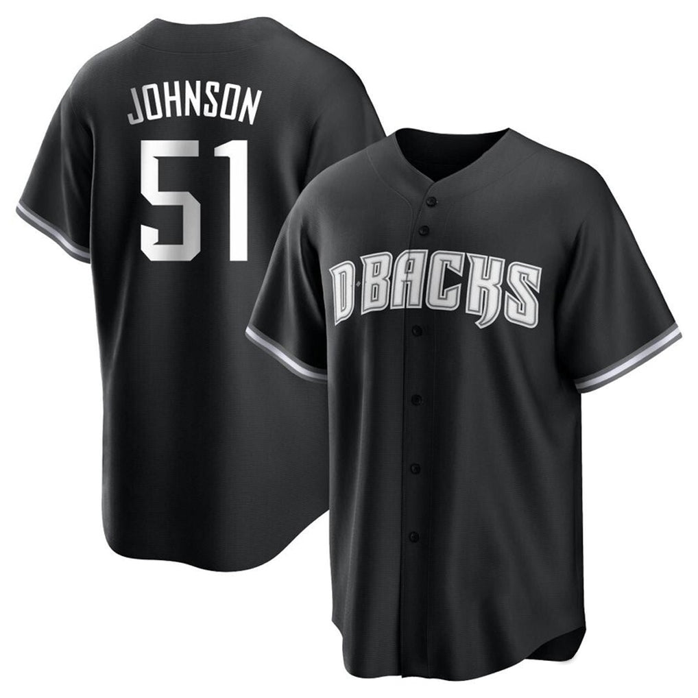 Arizona Diamondbacks #51 Randy Johnson Player Black Game Home Stitched Baseball Jersey