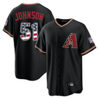 Arizona Diamondbacks #51 Randy Johnson Player Black USA 250 Fourth of July Game Home Stitched Baseball Jersey