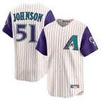 Arizona Diamondbacks #51 Randy Johnson Player Cream Throwback Cooperstown Collection Limited Stitched Baseball Jersey
