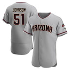 Arizona Diamondbacks #51 Randy Johnson Player Gray Road Limited Elite Home Game Stitched Baseball Jersey