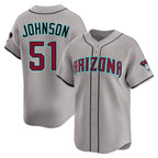 Arizona Diamondbacks #51 Randy Johnson Player Gray Road Limited Home Game Stitched Baseball Jersey
