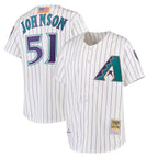 Arizona Diamondbacks #51 Randy Johnson Player White Mitchell & Ness Limited Home Stitched Baseball Jersey