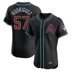 Arizona Diamondbacks #57 Eduardo Rodriguez Player Black Limited Elite Home Game Stitched Baseball Jersey