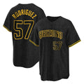 Arizona Diamondbacks #57 Eduardo Rodriguez Player Black Snake Skin City Home Game Stitched Baseball Jersey