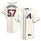 Arizona Diamondbacks #57 Eduardo Rodriguez Player Cream Home Game Stitched Baseball Jersey
