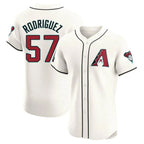 Arizona Diamondbacks #57 Eduardo Rodriguez Player Cream Limited Elite Home Game Stitched Baseball Jersey