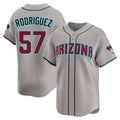 Arizona Diamondbacks #57 Eduardo Rodriguez Player Gray Road Limited Home Game Stitched Baseball Jersey