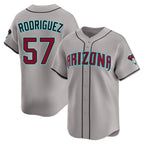 Arizona Diamondbacks #57 Eduardo Rodriguez Player Gray Road Limited Home Game Stitched Baseball Jersey