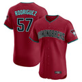 Arizona Diamondbacks #57 Eduardo Rodriguez Player Red Limited Elite Home Game Stitched Baseball Jersey