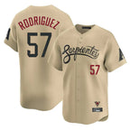 Arizona Diamondbacks #57 Eduardo Rodriguez Player Tan City Connect Limited Home Game Stitched Baseball Jersey