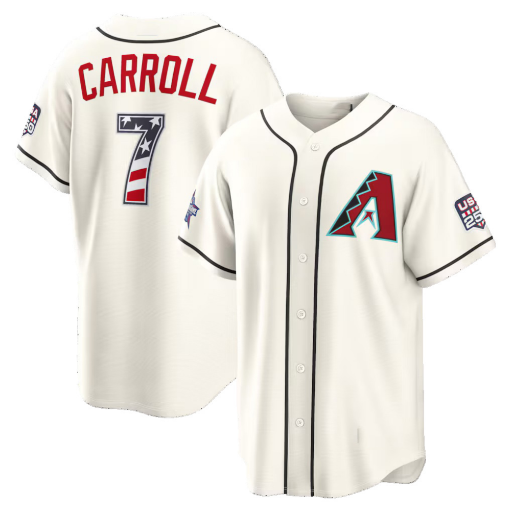 Arizona Diamondbacks #7 Corbin Carroll Cream 2026 All Star Edition Stars & Stripes Stadium Stitched Baseball Jersey