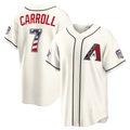 Arizona Diamondbacks #7 Corbin Carroll Cream 2026 All Star Edition Stars & Stripes Stadium Stitched Baseball Jersey