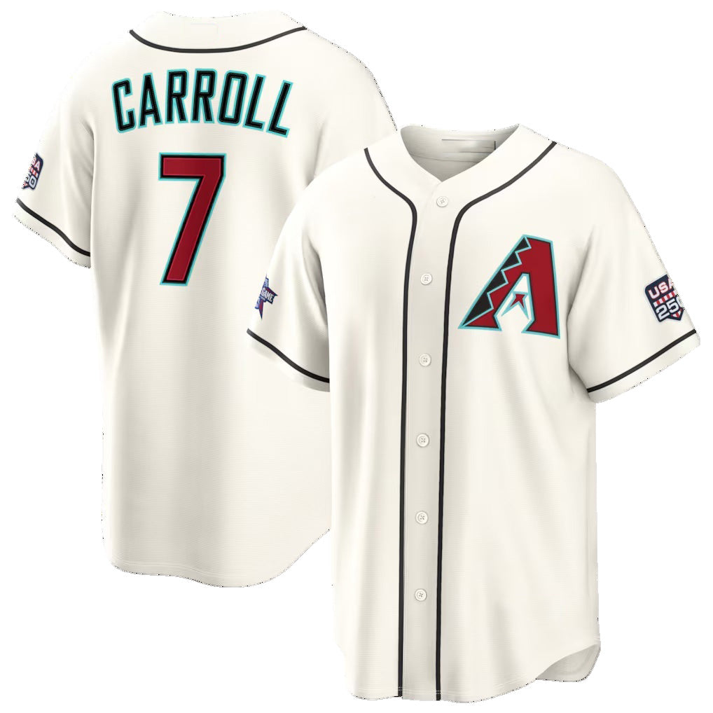 Arizona Diamondbacks #7 Corbin Carroll 2026 All-Star Game Cream Replica Baseball Jersey