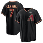 Arizona Diamondbacks #7 Corbin Carroll Black 2023 World Series Cool Base Stitched Baseball Jersey