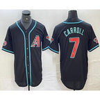 Arizona Diamondbacks #7 Corbin Carroll Black 2024 Stitched Cool Baseball Jersey