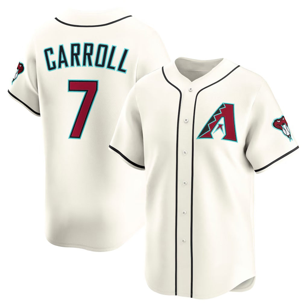 Arizona Diamondbacks #7 Corbin Carroll Cream Home Limited Player Baseball Jersey