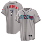 Arizona Diamondbacks #7 Corbin Carroll Gray USA 250 Fourth of July Stitched Baseball Jersey