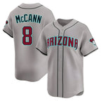 Arizona Diamondbacks #8 James McCann Player Gray Road Limited Home Game Stitched Baseball Jersey