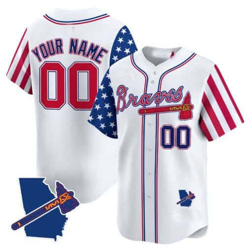Atlanta Braves 2024 Independence Day Vapor Premier Limited Custom Jersey V2 â€?All Stitched Baseball Jersey