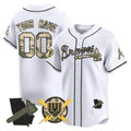 Atlanta Braves Armed Forces Day Vapor Premier Limited Custom Jersey â€?White Baseball Jersey