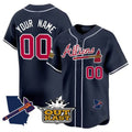 Atlanta Braves Atliens Vapor Premier Limited Custom Jersey V2 â€?Navy Baseball Jersey