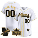 Atlanta Braves Atliens Vapor Premier Limited Custom Jersey V2 â€?White Gold Baseball Jersey
