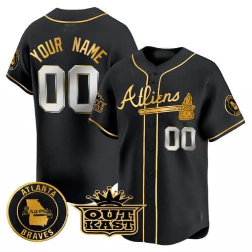 Atlanta Braves Atliens Vapor Premier Limited Custom Jersey â€?Black Baseball Jersey