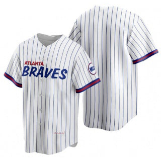 Atlanta Braves Blank 2021 White City Connect Stitched Baseball Jersey