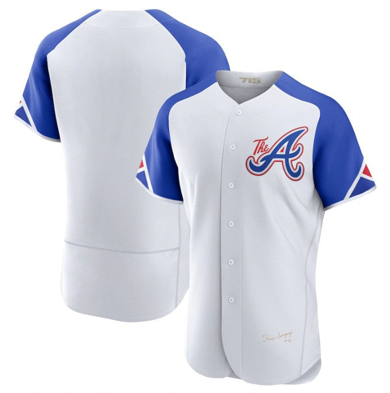 Atlanta Braves Blank White 2023 City Connect Flex Base Stitched  Baseball Jersey