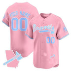 Atlanta Braves Bubblegum Pink Vapor Premier Limited Custom Jersey â€?All Stitched-Pink Baseball Jersey