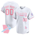 Atlanta Braves Bubblegum Pink Vapor Premier Limited Custom Jersey â€?White Baseball Jersey