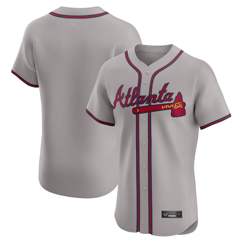 Atlanta Braves Gray Limited Elite Home Game Blank Player Stitched Baseball Jersey