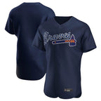 Atlanta Braves Navy Alternate Limited Elite Home Game Blank Player Stitched Baseball Jersey