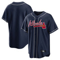 Atlanta Braves Navy Home Game Blank Player Stitched Baseball Jersey