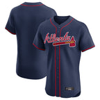 Atlanta Braves Navy Limited Elite Home Game Blank Player Stitched Baseball Jersey