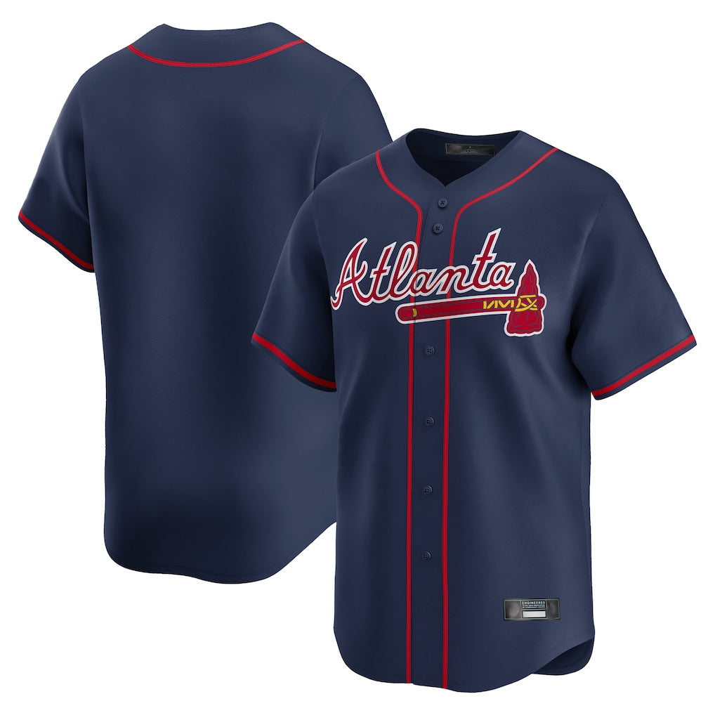 Atlanta Braves Navy Limited Home Game Blank Player Stitched Baseball Jersey