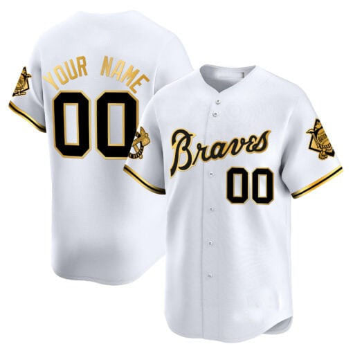 Atlanta Braves Peaches nâ€?Cream Vapor Premier Limited Custom Jersey â€?White Baseball Jersey