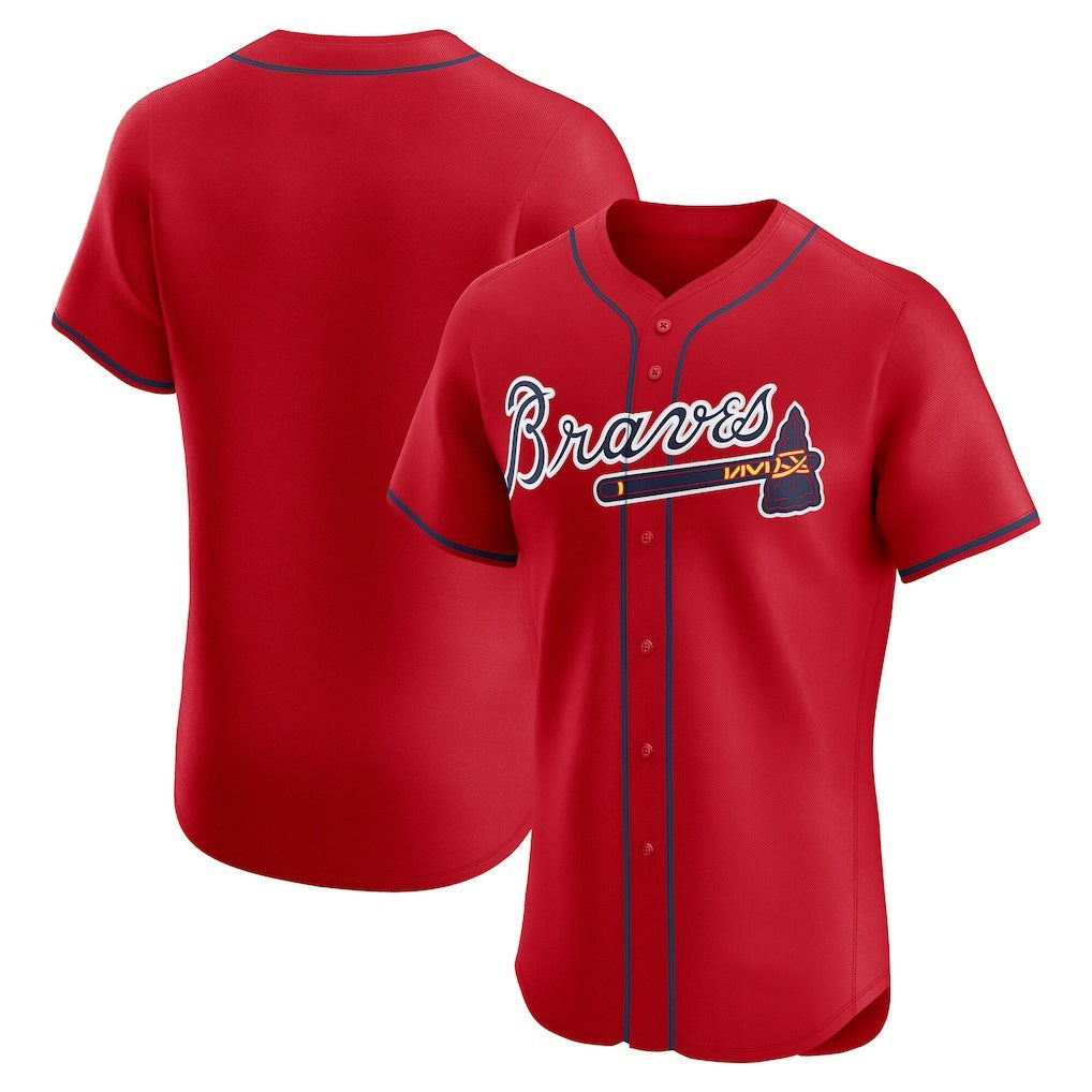 Atlanta Braves Red Alternate Elite Baseball Jersey