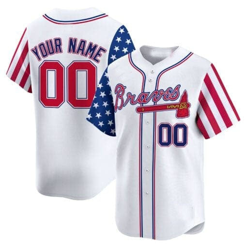 Atlanta Braves White 2024 Independence Day Vapor Premier Limited Custom Jersey â€?All Stitched Baseball Jersey